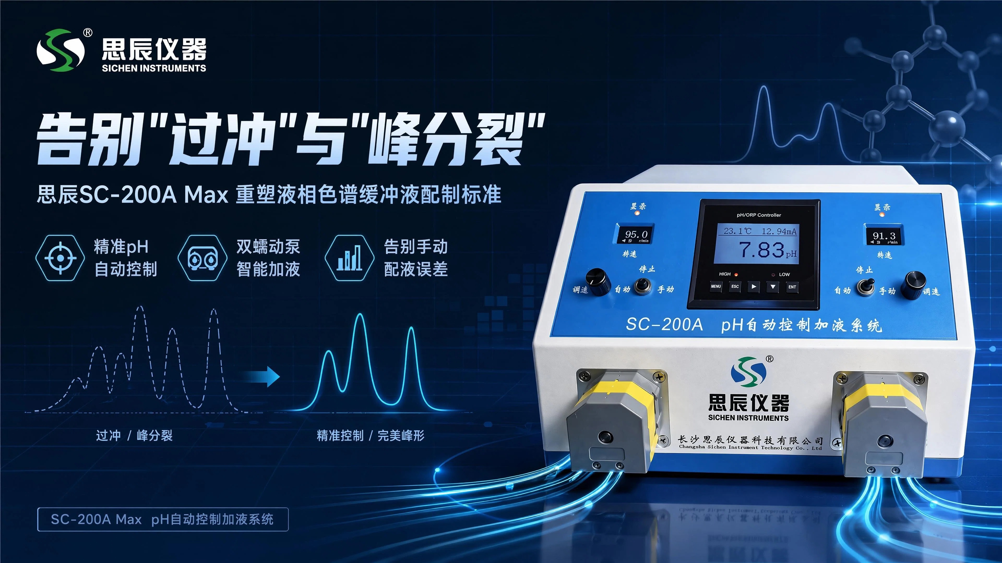 告别&ldquo;过冲&rdquo;与&ldquo;峰分裂&rdquo;：思辰SC-200A Max如何重塑液相色谱缓冲液配制标准